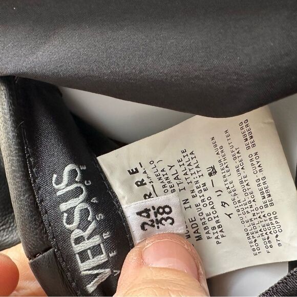 Versus by Versace Leather Slim Pants 24/38 Made in Italy XS - Picture 15 of 15